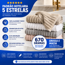 Kit 10 Toalhas Premium Banhão + 10 de Rosto (BRINDE) | CloudSoft™ – Algodão Turco