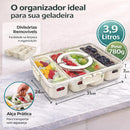 Kit 10 Potes Herméticos Organizadores com 4 Divisórias Removíveis